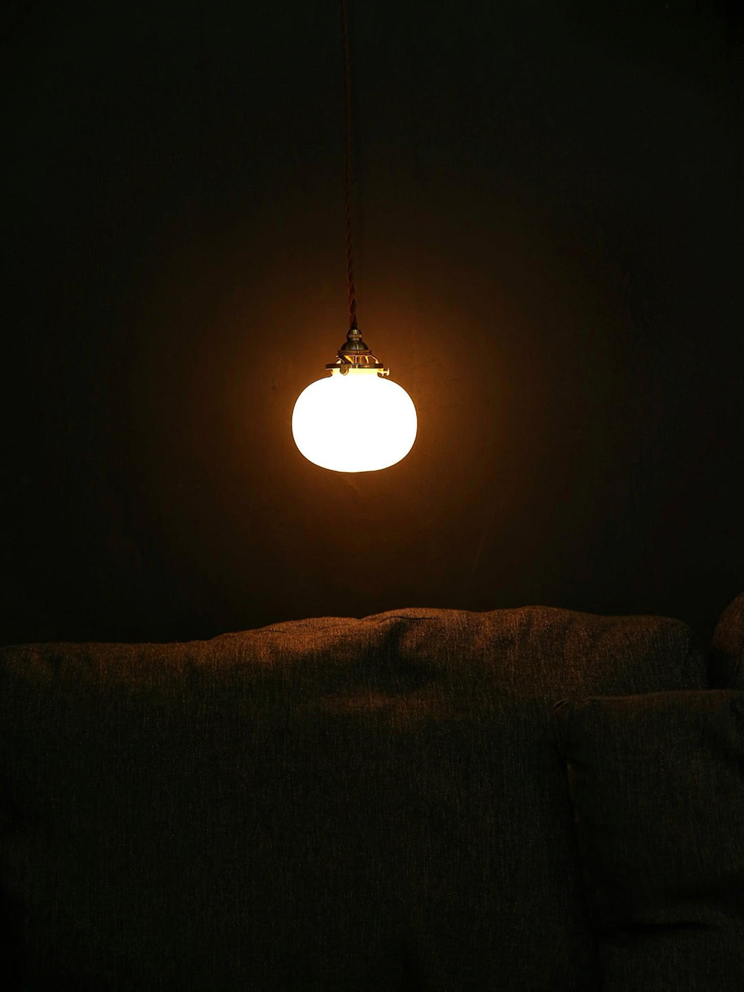 Pendant Light Glass 5.1 in Adjustable Living Room Bedroom Bathroom Hanging Ceiling Lamp Retro Style | Kalsten