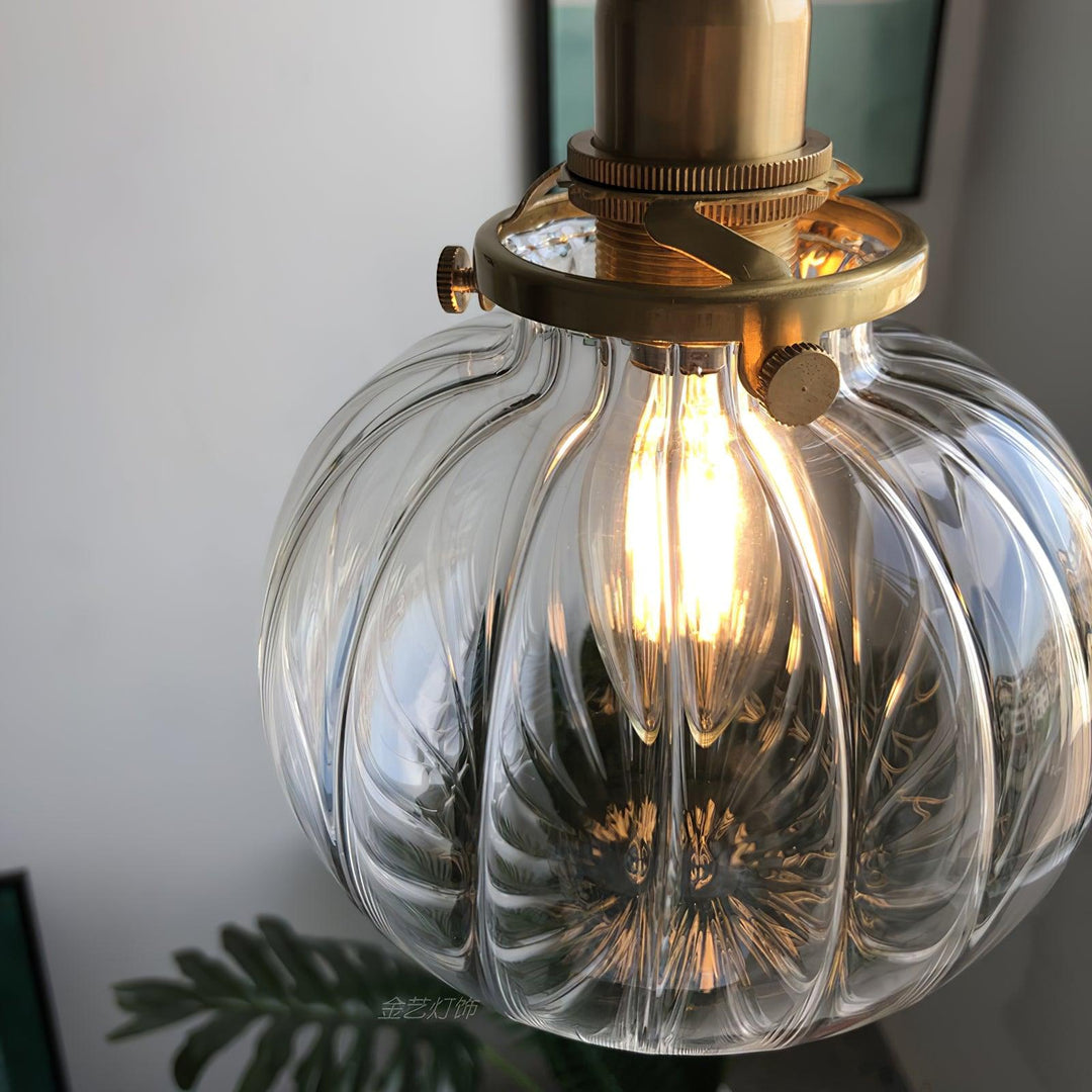 Pendant Light Glass 5.1 in Adjustable Living Room Bedroom Bathroom Hanging Ceiling Lamp Retro Style | Kalsten