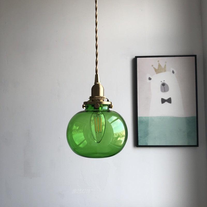 Pendant Light Glass 5.1 in Adjustable Living Room Bedroom Bathroom Hanging Ceiling Lamp Retro Style | Kalsten