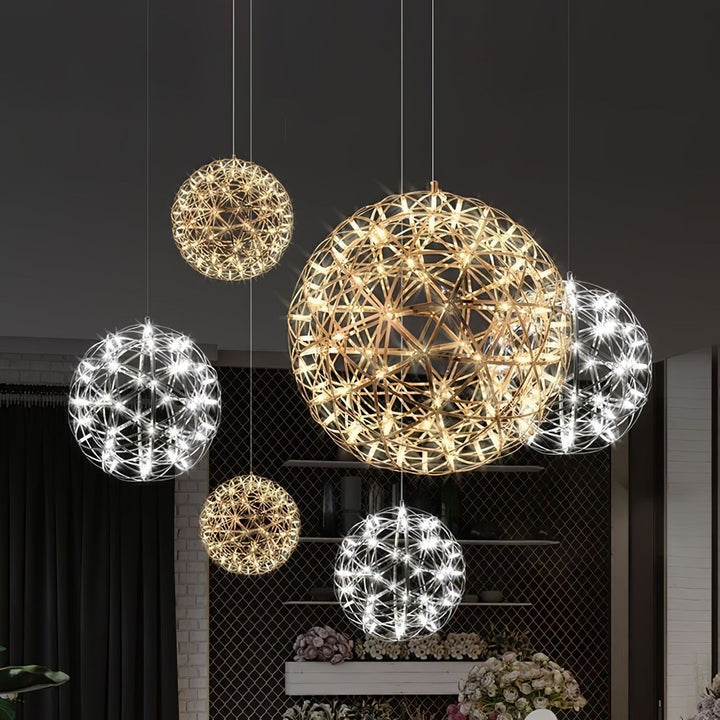 Silver Spark Ball Drop light Pendant Light | Kalsten