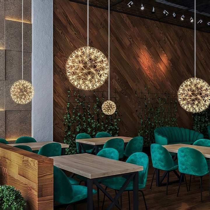 Silver Spark Ball Drop light Pendant Light | Kalsten