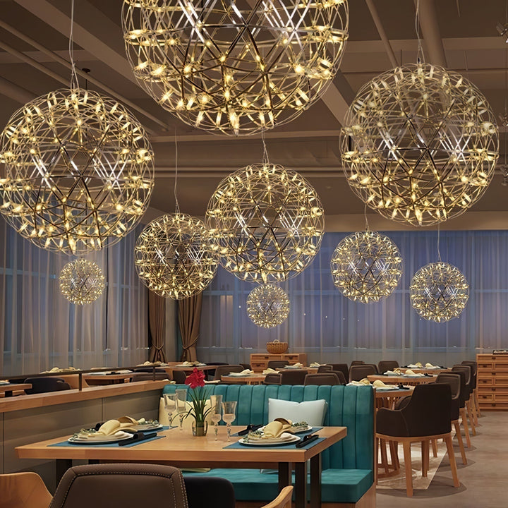 Silver Spark Ball Drop light Pendant Light | Kalsten