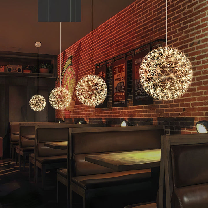 Silver Spark Ball Drop light Pendant Light | Kalsten
