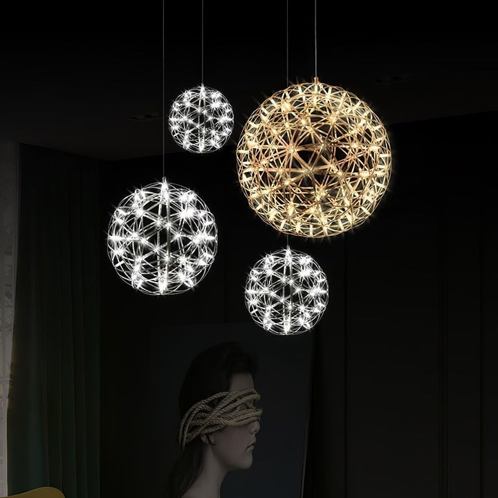 Silver Spark Ball Drop light Pendant Light | Kalsten