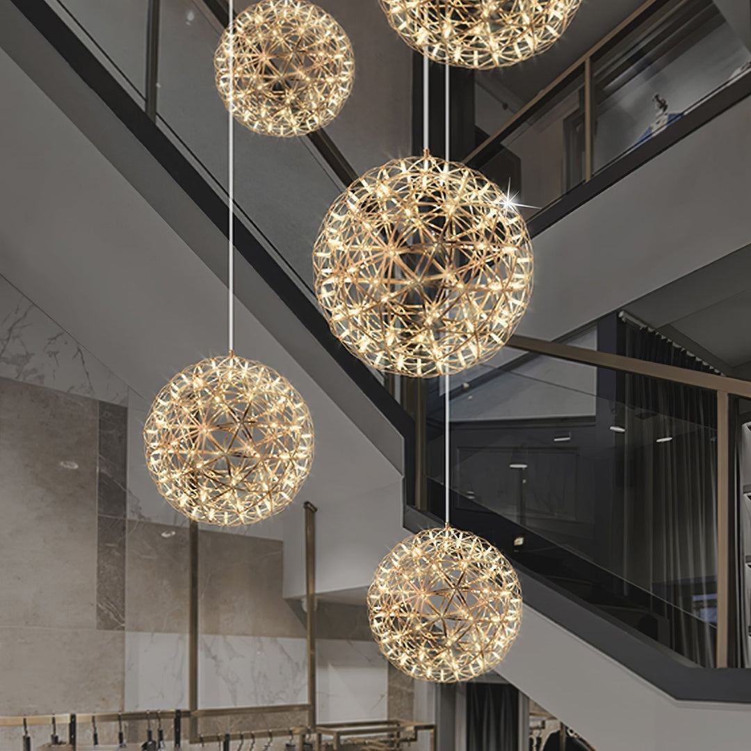 Silver Spark Ball Drop light Pendant Light | Kalsten