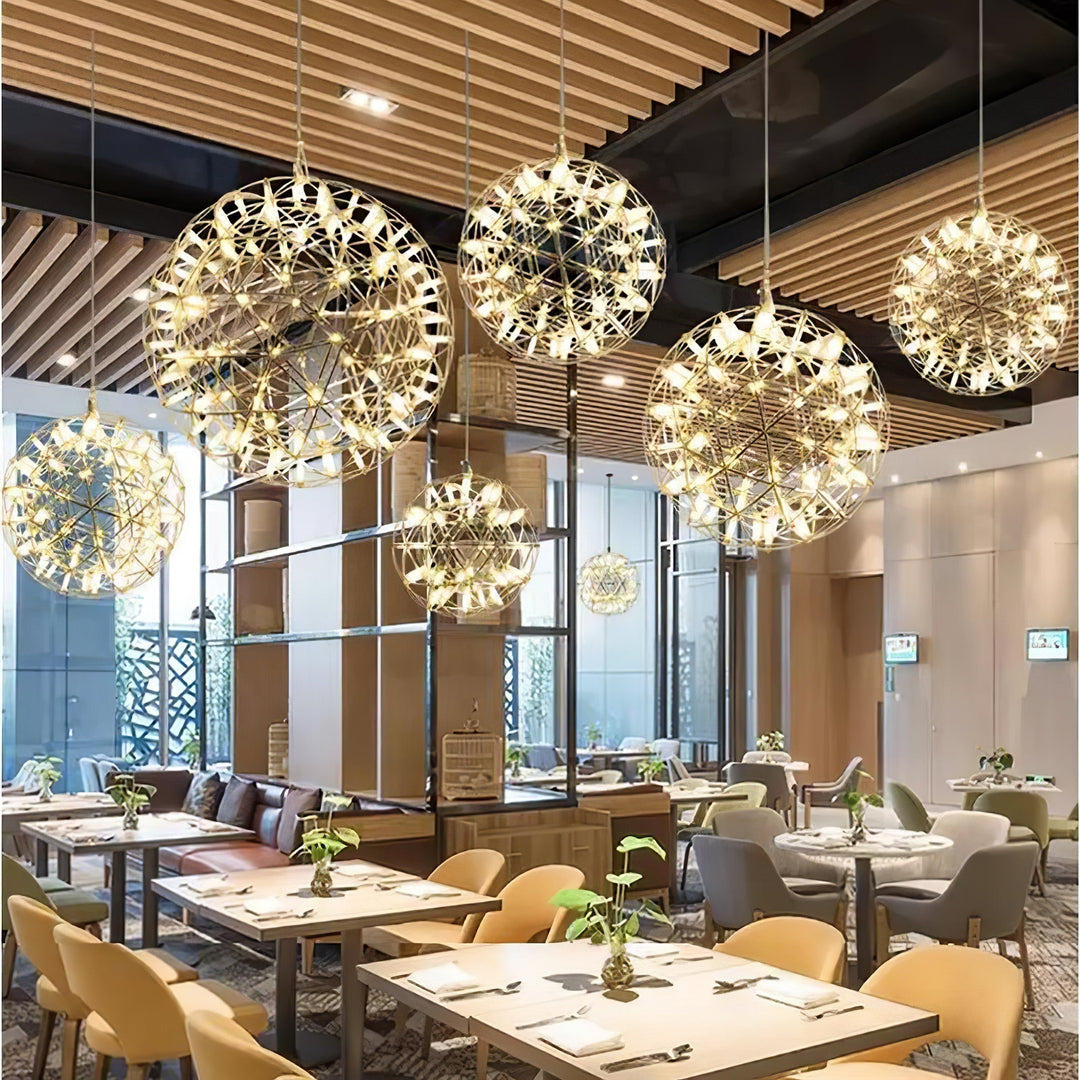 Silver Spark Ball Drop light Pendant Light | Kalsten