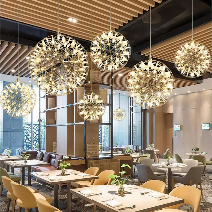 Silver Spark Ball Drop light Pendant Light | Kalsten