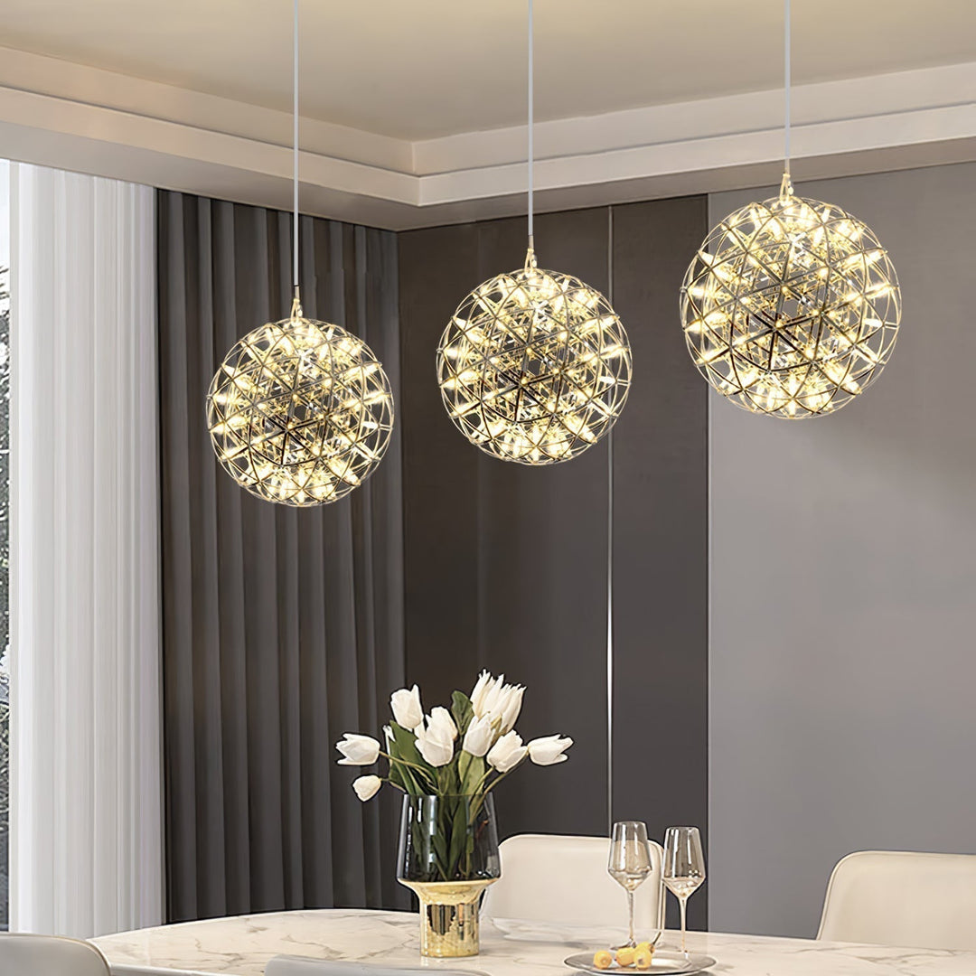 Silver Spark Ball Drop light Pendant Light | Kalsten