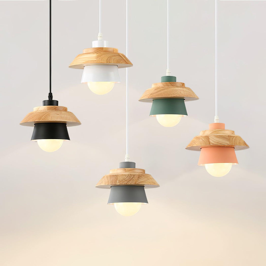 NordicMacaron Luxury Ceiling Lamp - Scandinavian Design with Wooden Finish Kalsten