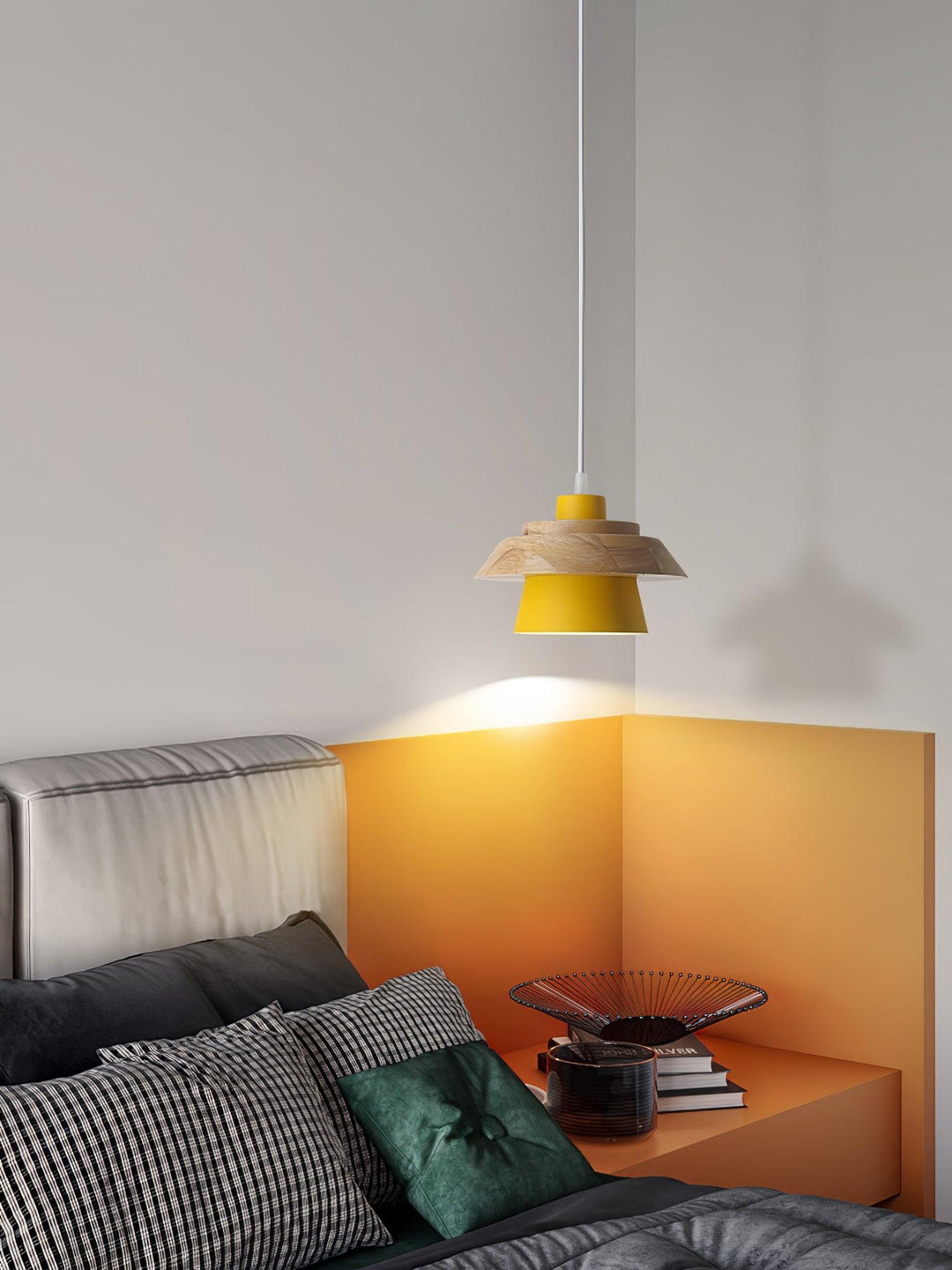 NordicMacaron Luxury Ceiling Lamp - Scandinavian Design with Wooden Finish Kalsten
