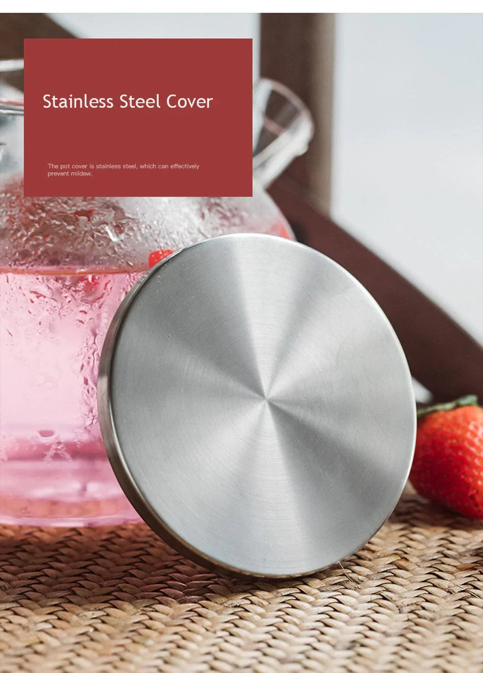 Strawberry Glass Teapot | Kalsten