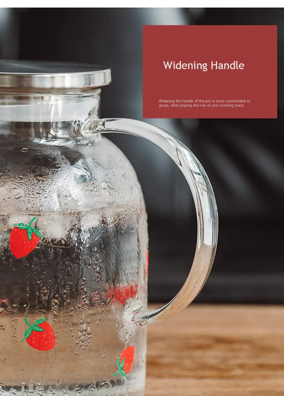 Strawberry Glass Teapot | Kalsten