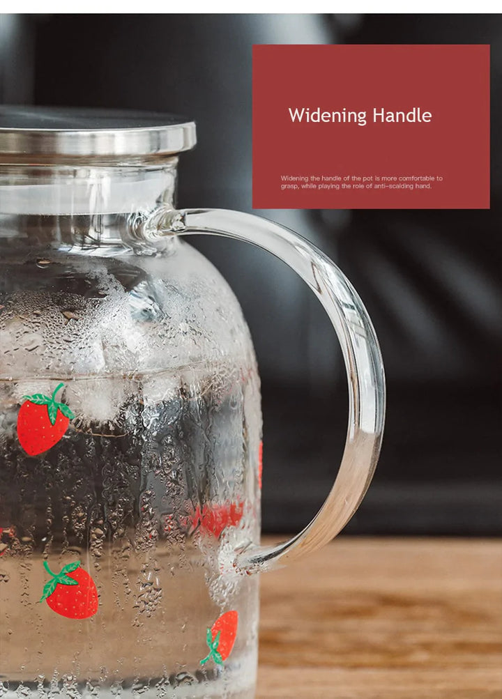 Strawberry Glass Teapot | Kalsten