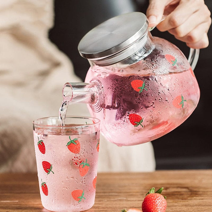 Strawberry Glass Teapot | Kalsten