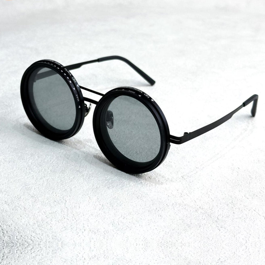 VisionRound Polarized Sunglasses – Unisex Retro Design with Adjustable Light Filter | Kalsten