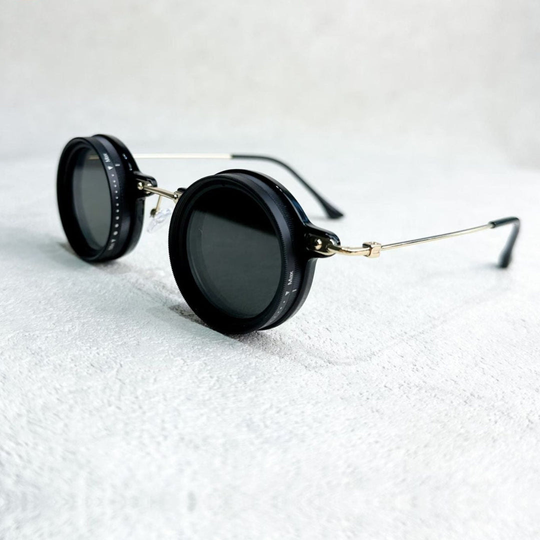 VisionRound Polarized Sunglasses – Unisex Retro Design with Adjustable Light Filter | Kalsten