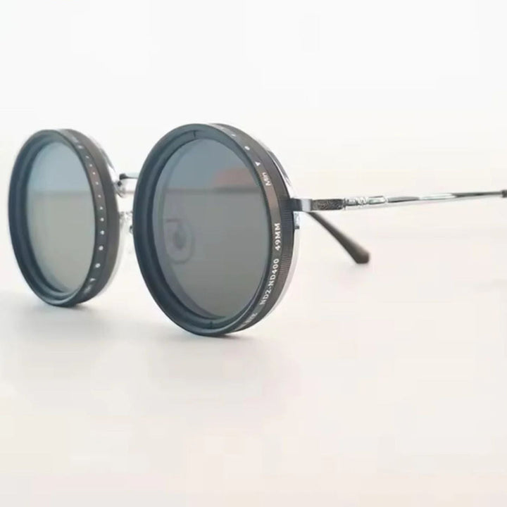 VisionRound Polarized Sunglasses – Unisex Retro Design with Adjustable Light Filter | Kalsten