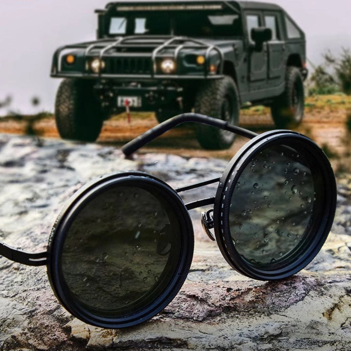 VisionRound Polarized Sunglasses – Unisex Retro Design with Adjustable Light Filter | Kalsten
