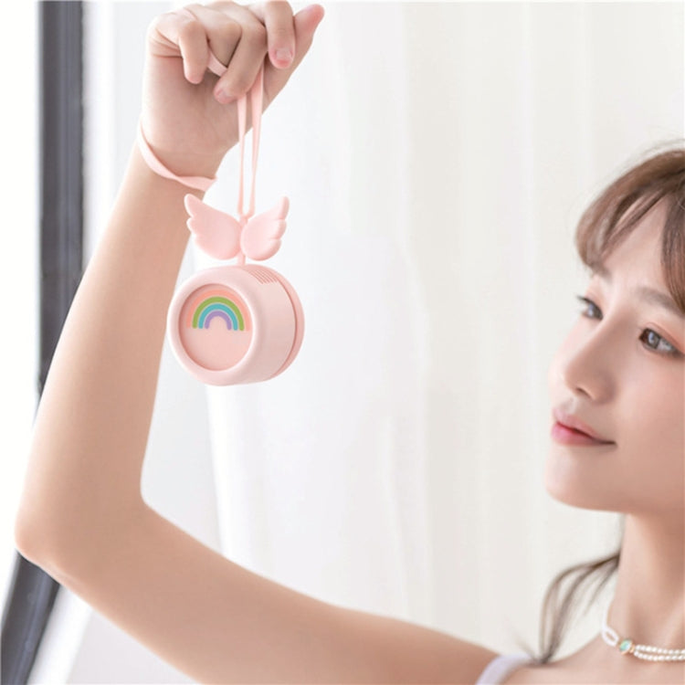 USB Charging Fan Brushless Hanging Neck Mini Sling Lazy Fan(Angel Pink) | Kalsten