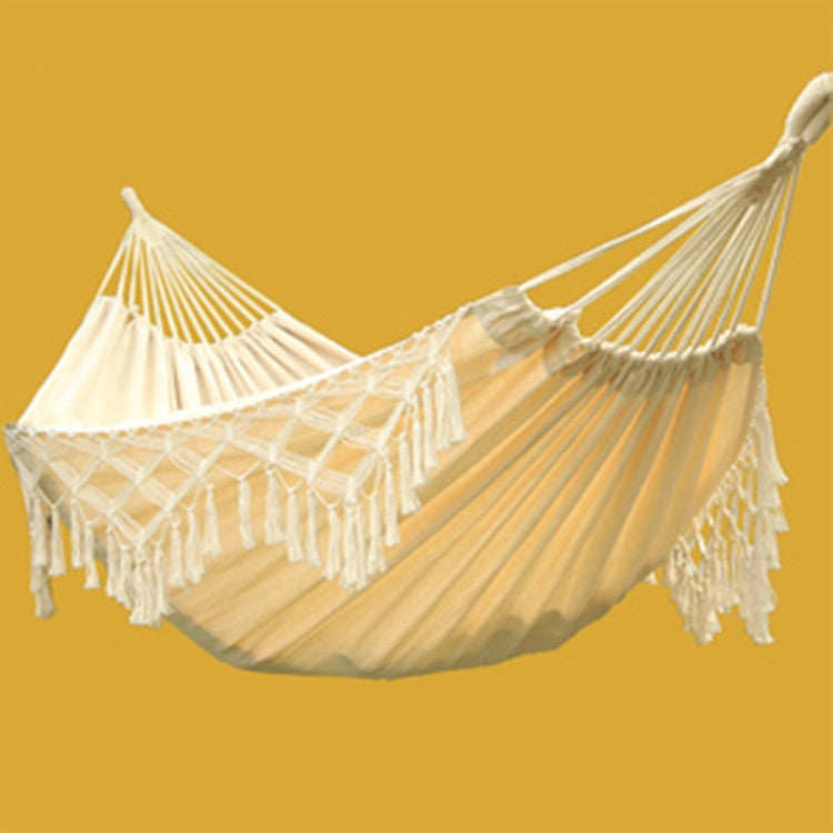 Kalsten | Quast Hammock Double Canvas Hammock Outdoor Indoor Photography Props, Specification: 200x150cm White
