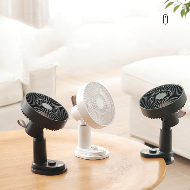 Smart Remote Control Usb Charging Shaking Head Desktop Fan Stroller Clip Fan(Black) | Kalsten