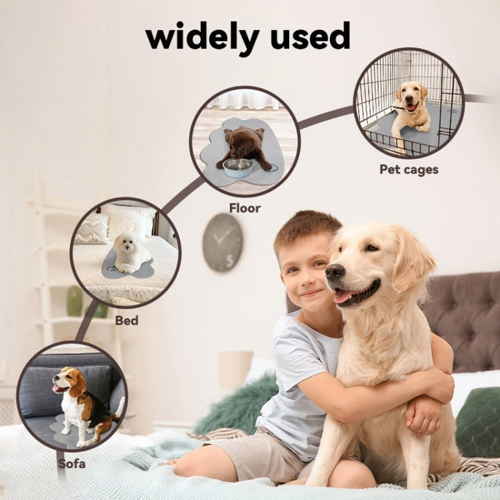 Summer Pet Cooler Pad Dogs Sleeping Pad Anti-Slip Scratch Resistant Cooling Mat, Size: 50x70cm(Beige) | Kalsten