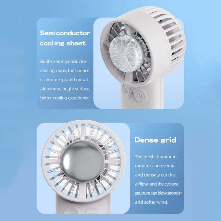 Outdoor Handheld Ice Air Conditioning Fan Astronaut Night Light Semiconductor Cooling Fan(Light Blue) | Kalsten