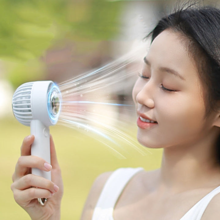 Outdoor Handheld Ice Air Conditioning Fan Astronaut Night Light Semiconductor Cooling Fan(Light Blue) | Kalsten