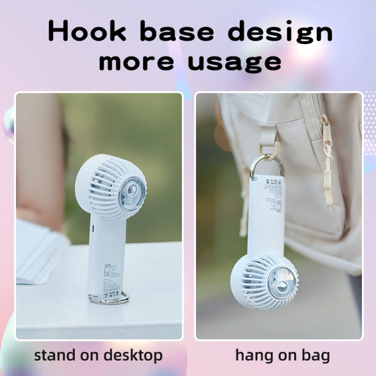 Outdoor Handheld Ice Air Conditioning Fan Astronaut Night Light Semiconductor Cooling Fan(Light Blue) | Kalsten