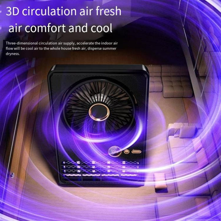 2-in-1 Household Electric Fan Mosquito Killer Lamp LED Digita lDesktop Fan, Color: Plug-in Black | Kalsten
