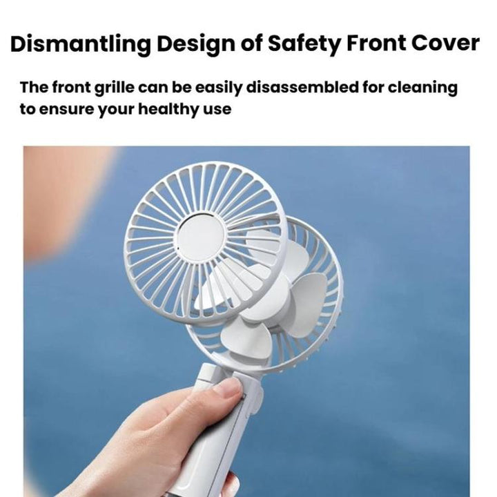 Folding Hanging Umbrella Fan USB Handheld Portable Umbrella Clip Fan Compact Desktop Fan(Pink) | Kalsten