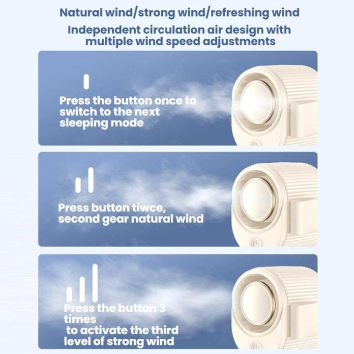 High-speed Waist-mounted Fan Outdoor Clip-on USB Mini Fan(White) | Kalsten