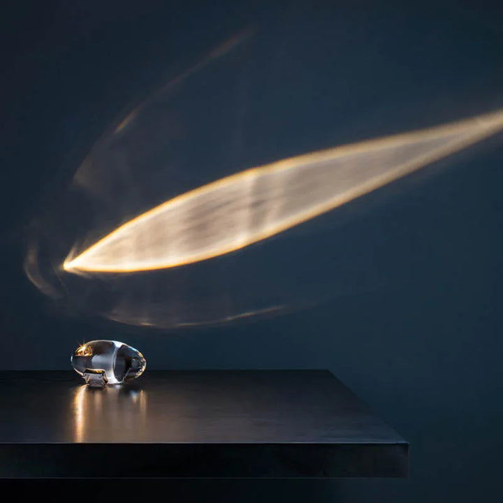 Crystal LED Table Lamp "Eye of the Sky" – Italian Designer Nightstand Projector Lamp for Living and Bedroom Decoration | Kalsten