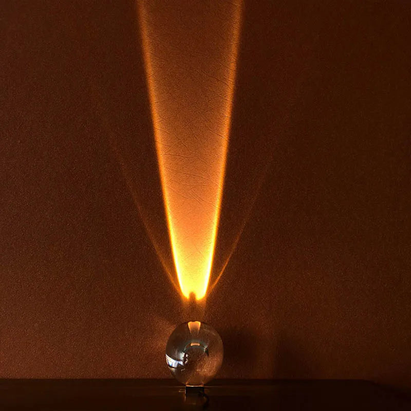 Crystal LED Table Lamp "Eye of the Sky" – Italian Designer Nightstand Projector Lamp for Living and Bedroom Decoration | Kalsten