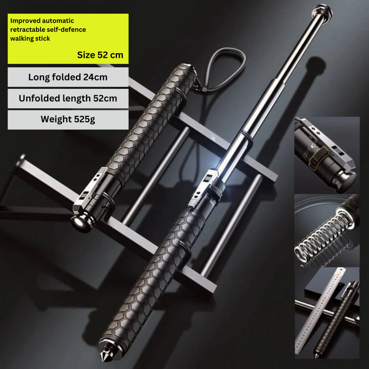 Kalsten | Automatic Hiking Walking Stick Safety Trekking Pole with LED Light