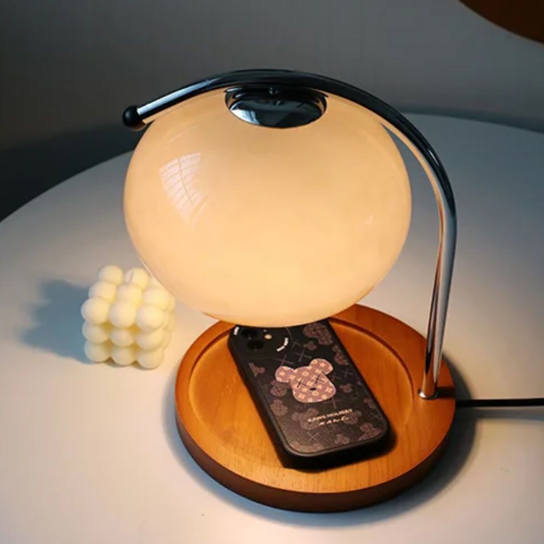 Alyssa Retro Table Lamp - Elegant Glass Lighting Kalsten