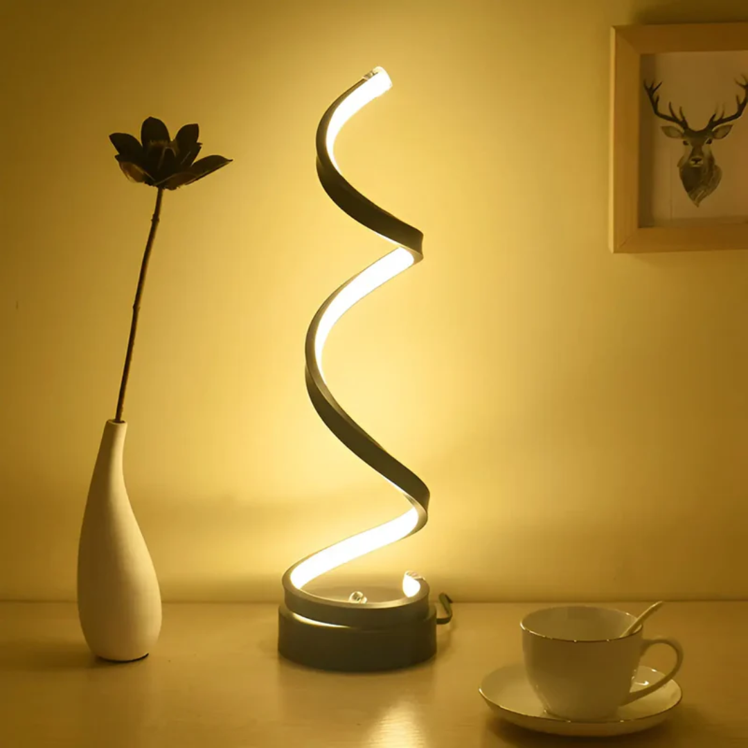 Dimmable Modern Spiral Table Lamp - LumaSpiral | Kalsten