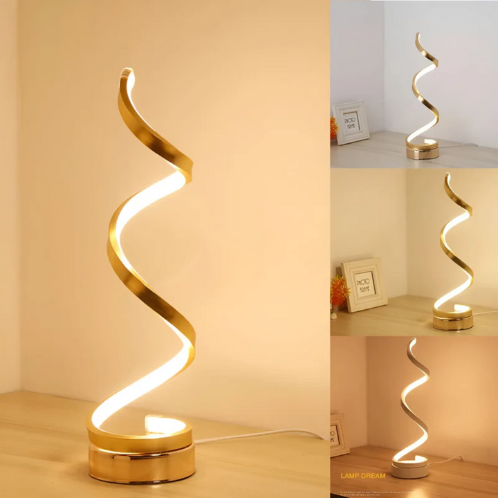 Dimmable Modern Spiral Table Lamp - LumaSpiral | Kalsten