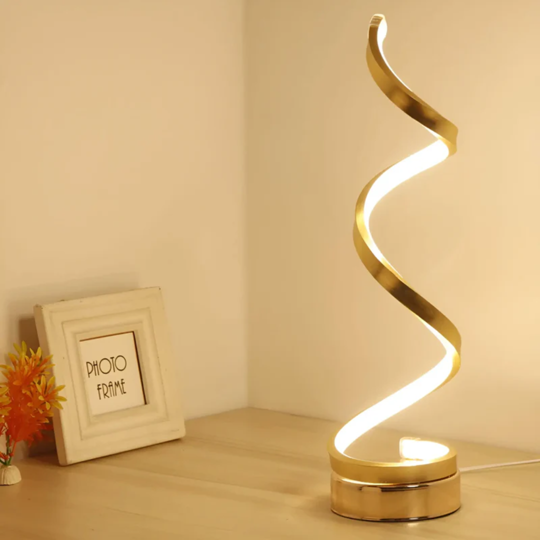 Dimmable Modern Spiral Table Lamp - LumaSpiral | Kalsten
