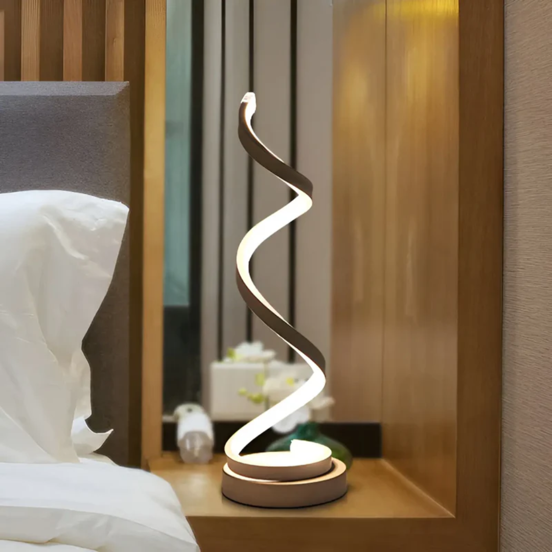 Dimmable Modern Spiral Table Lamp - LumaSpiral | Kalsten