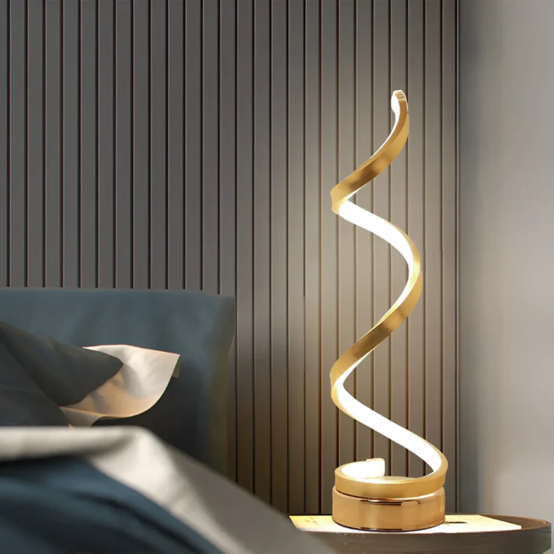 Dimmable Modern Spiral Table Lamp - LumaSpiral | Kalsten
