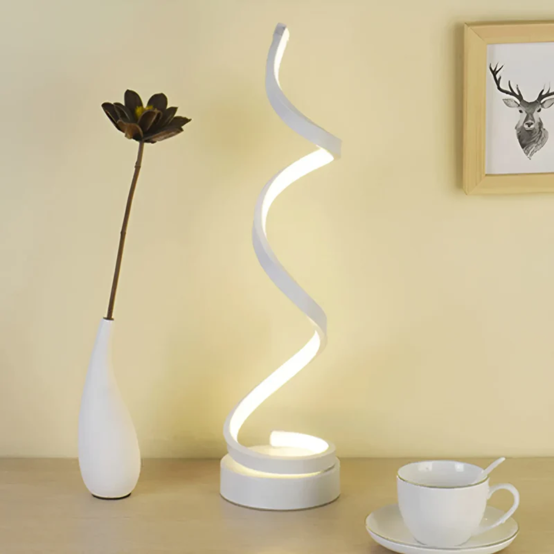 Dimmable Modern Spiral Table Lamp - LumaSpiral | Kalsten