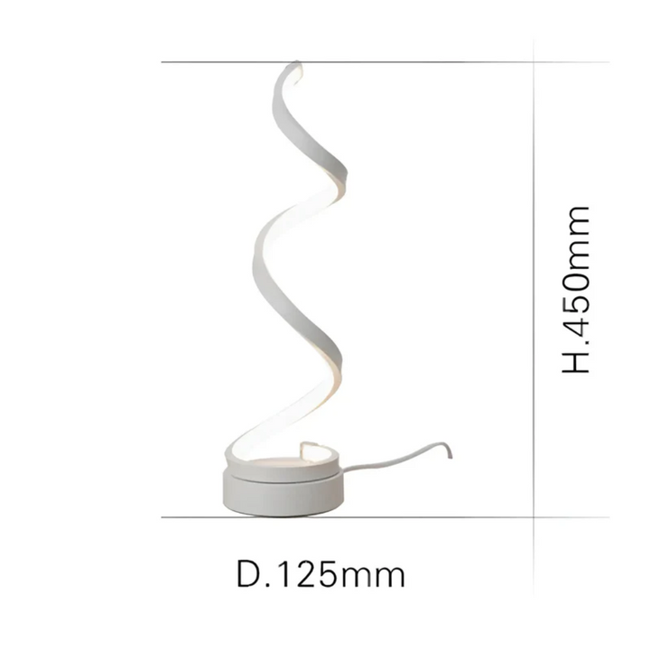 Dimmable Modern Spiral Table Lamp - LumaSpiral | Kalsten