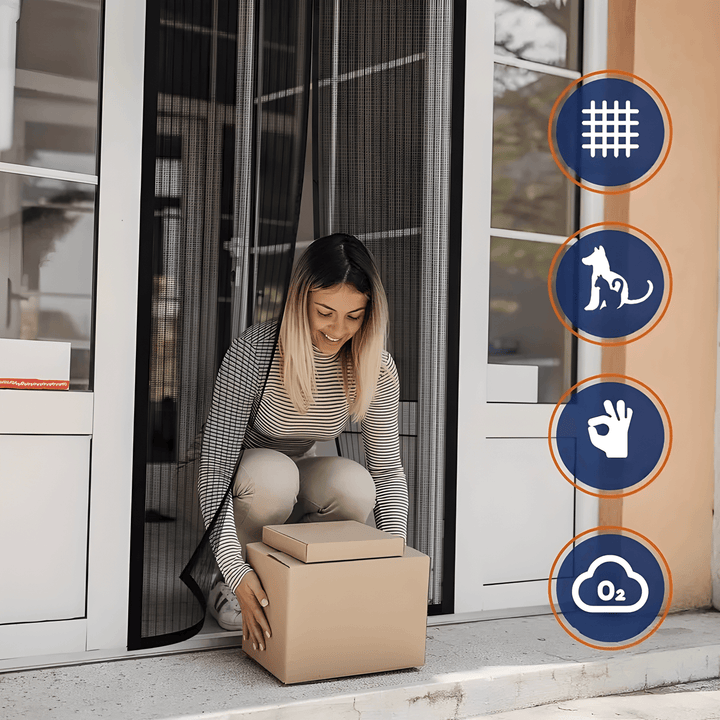 Self-closing Magnetic Insect Screen with Pet-friendly Opening | Kalsten