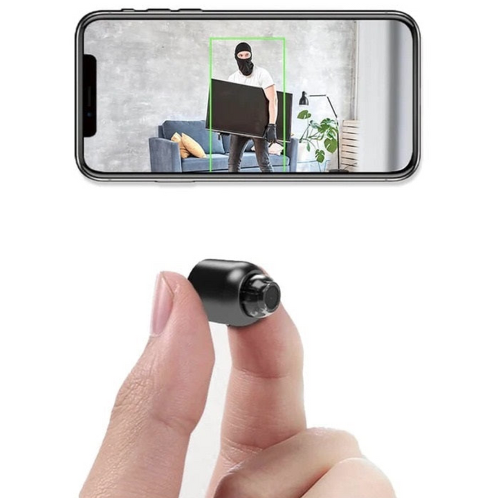 Kalsten | 2-Pack Mini WiFi Security Camera | 1080P HD, 140° Wide-Angle, Night Vision, Motion Detection (32GB SD Included)