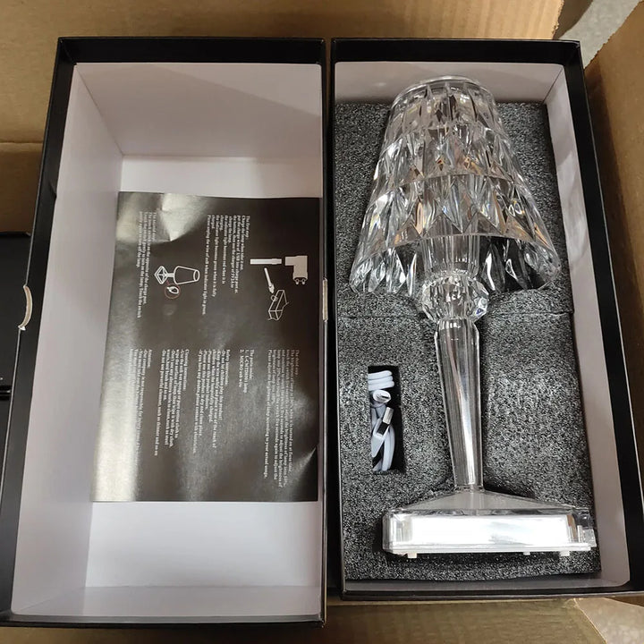 Acrylic Crystal Table Lamp – Artistic Design, Dimmable, Energy Saving, Ideal for Living Room or Bedroom | Kalsten