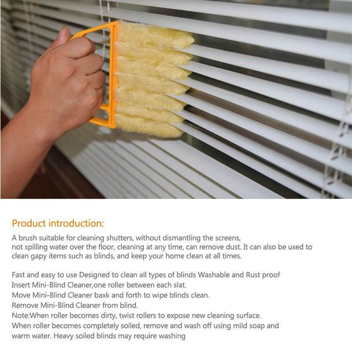 Kalsten | Useful Microfiber Window cleaning brush air Conditioner Duster cleaner with washable venetian blind blade cleaning cloth