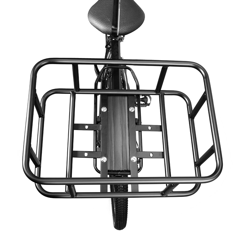 Kalsten | Heavy-Duty Rear Bike Basket with Rack – Large Metal Bicycle Carrier for Groceries, Commutes & E-Bikes