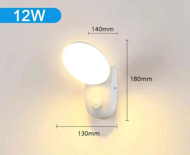 Modern LED porch light with motion sensor - Waterproof outdoor lighting, energy-saving, ideal for terrace and entrance | Kalsten