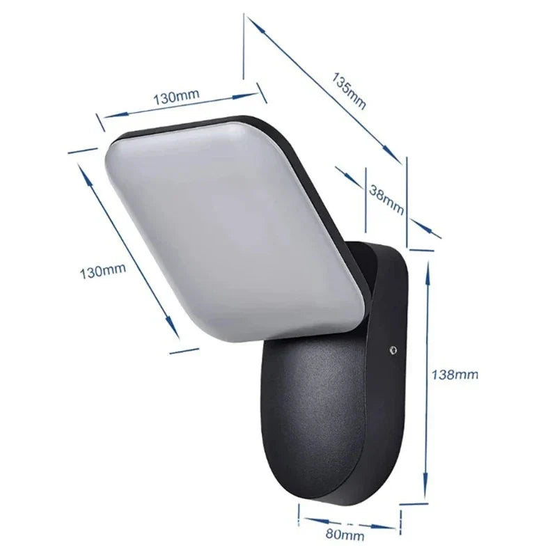 Modern LED porch light with motion sensor - Waterproof outdoor lighting, energy-saving, ideal for terrace and entrance | Kalsten